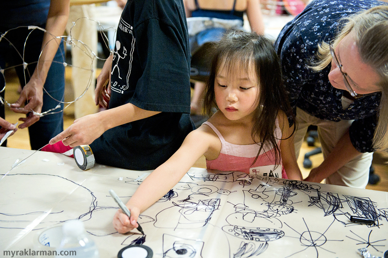 A Mad Dash towards FoolMoon + FestiFools 2012 | A young artist at one of the four luminary building workshops in March at Workantile.