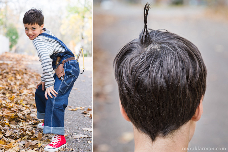 Halloween 2012 | Perhaps thrown off by Max’s dark hair, several people guessed that he was Alfalfa, from the Little Rascals. (Hmm, maybe next year. I mean, we have the technology, right?)