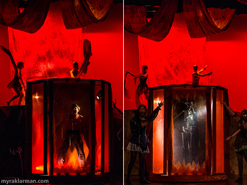 Pioneer Theatre Guild: Pippin | A daredevil troupe member (Max Housner) performs a death defying stunt. Shoutout to sets and lights crew for the amazing flame effects!