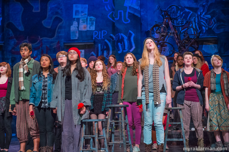 Pioneer Theatre Guild: Rent | By the end of the number, the entire cast had joined in to celebrate the life, and mourn the loss, of Angel Dumott Schunard.