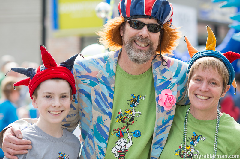 FestiFools 2015 | WonderFool Productions founder/creative director, Mark Tucker, with part of his Foolish dynasty. 