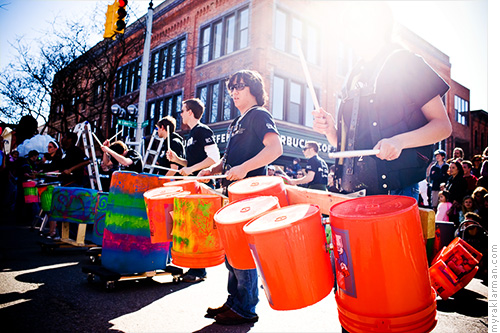 FestiFools 2008 | Shake your Groove thing! Groove is a U-M student group that specializes in rhythmic acts of coordinated violence directed at garbage cans, buckets, ladders, and other things that make a loud noise when banged. Very fun!