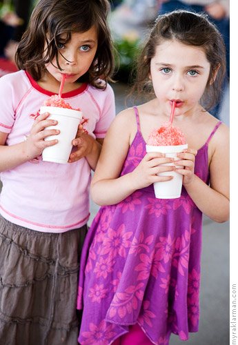 Kerrytown Motherfest 2008 | You would almost get the idea that this MotherFest thing is just a pretext for me to photograph kids. But really, who could resist these two with their sno-cones?