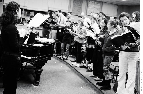 Burns Park Players: Oliver! | The cast in early rehearsal.