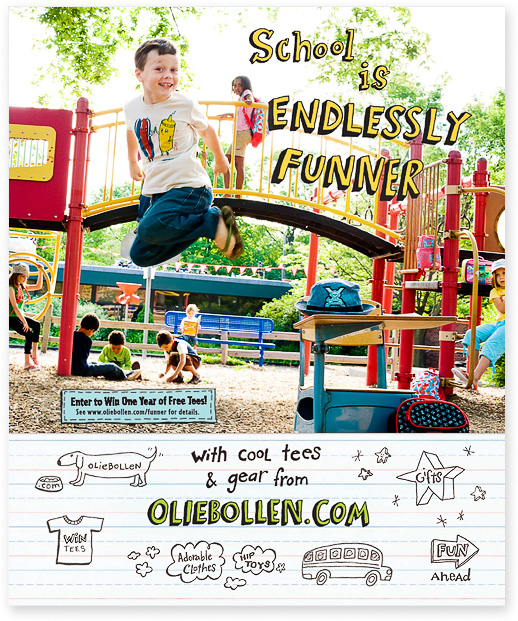 Oliebollen + Wondertime: Endlessly Funner | Wondertime, September 2008, page 66.