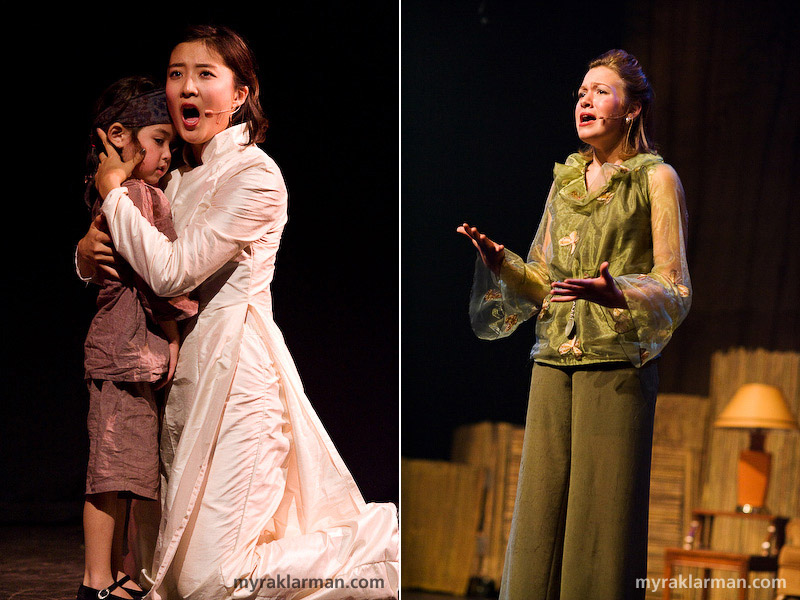 Pioneer Theatre Guild: Miss Saigon | Kim (Ashley Park) and Ellen (Claire Eisentrout) have opposing visions for Tam’s life.