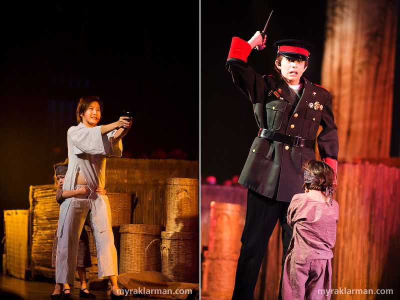 Pioneer Theatre Guild: Miss Saigon | Murder appears to be the answer. (Ashley Park and Russell Norris)