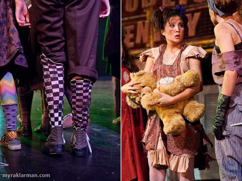 Pioneer Theatre Guild: Urinetown | I must have those socks! | Little Sally’s teddy-bear bank, in which she keeps her “pee” money (the bear features a twist-off head).