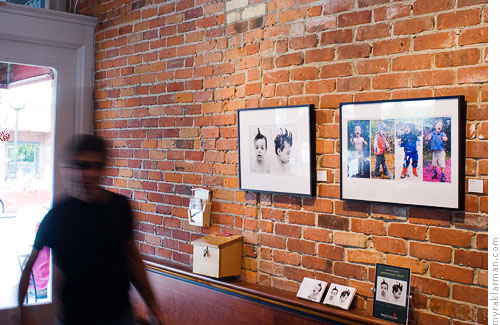 Portraiture Show at Sweetwaters | Photographs of Max greeted customers at the front entranceway. 