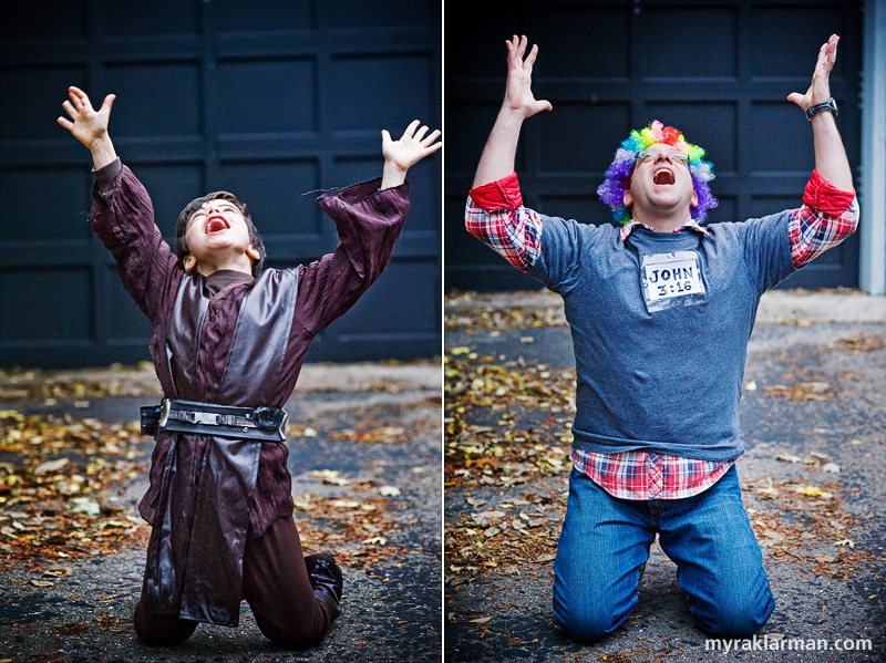 Halloween 2009 | Anakin and Rollen experiencing religious ecstasy — or is that just a sugar high? 