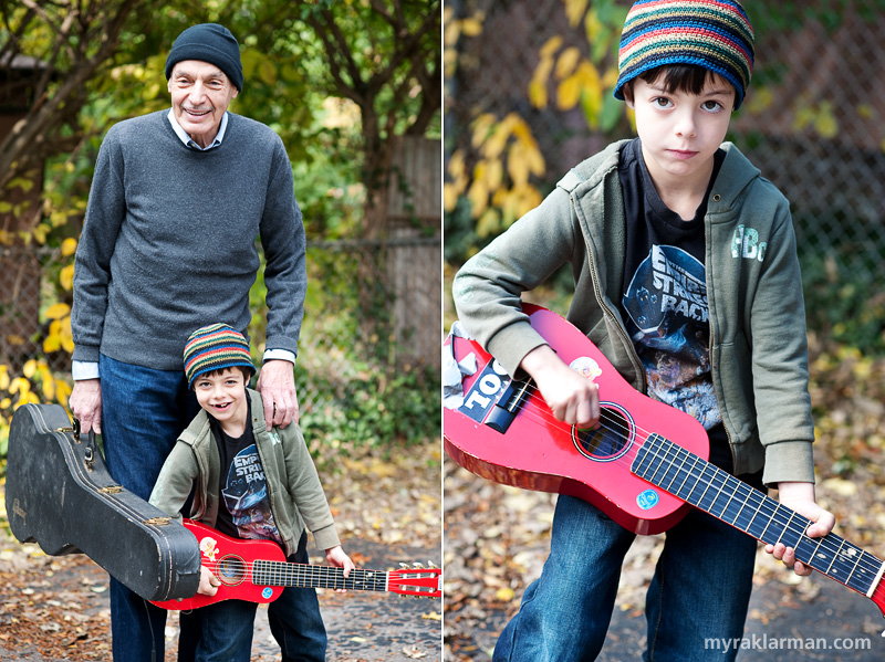 Halloween 2009 | The next day, U2’s The Edge (aka Grandpa Mel) came by to jam.  | Max as a fierce rocker, sporting a favorite tee-shirt. 