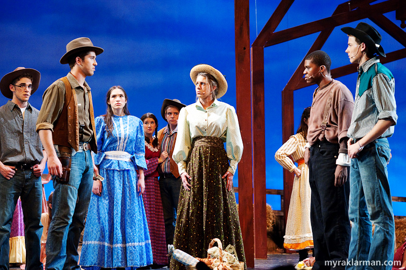 Pioneer Theatre Guild: Oklahoma! | Laurey’s (Lydia Hiller) picnic lunch triggers a bidding war.