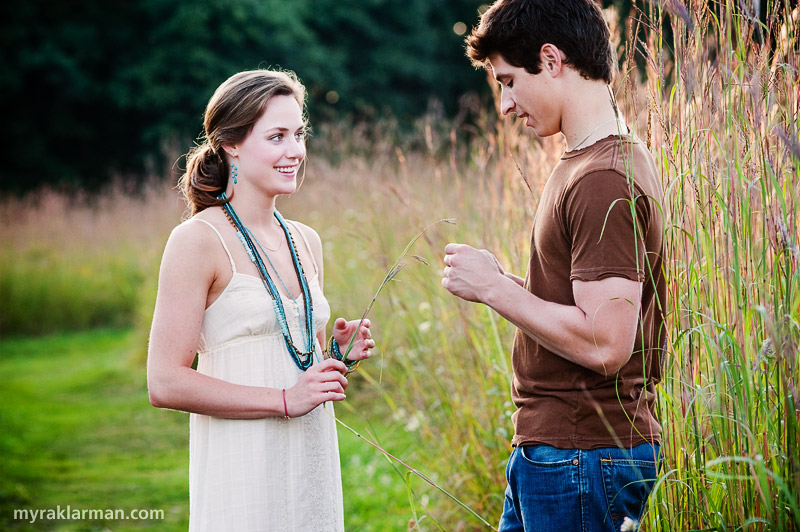 Tessa Virtue + Scott Moir: The H2O Sessions, Part I | First, to warm up, we took casual shots in the meadow.