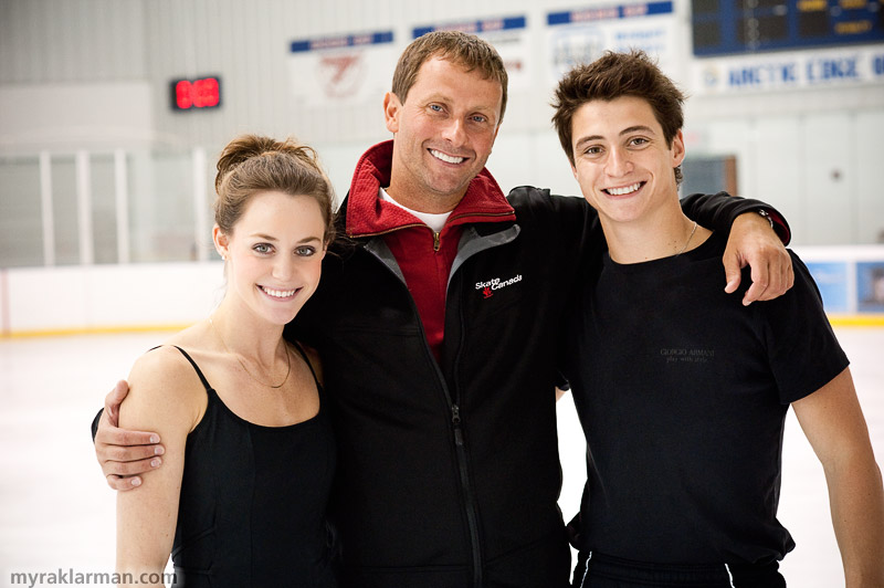 Tessa Virtue + Scott Moir: The H2O Sessions, Part II | Tessa and Scott with one of their coaches, Igor Shpilband. (I missed meeting and photographing Marina Zoueva, who was in Nebelhorn with Davis and White.)