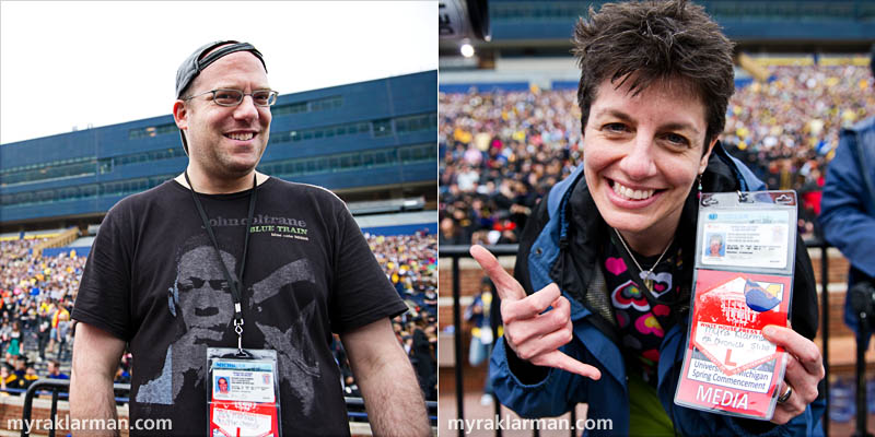 President Obama @ UM Commencement 2010 | Rico (who just happened to be wearing his John Coltrane t-shirt) was thrilled when Ornette Coleman received an honorary doctorate. Michigan Stadium is surely big enough to accommodate these two jazz titans! | Do I look a little bit excited?