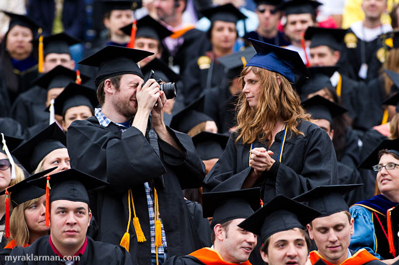 President Obama @ UM Commencement 2010 | Kelly Gallagher (School of Art &amp; Design graduate) photographed by a pal at the very moment her Bachelor of Fine Arts degree was conferred.