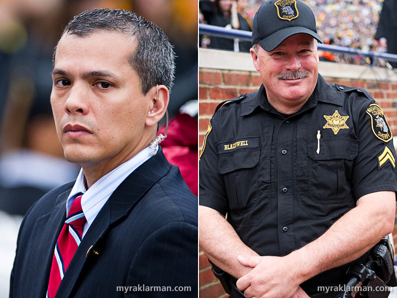 President Obama @ UM Commencement 2010 | “My” secret service agent kept his eye on me. | Perhaps because the secret service was doing such a good job of protecting the president, our local sheriff’s deputy could relax his facial muscles a bit and offer a smile.