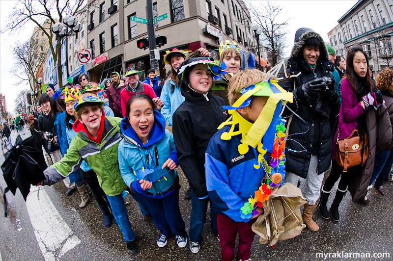 FestiFools 2011 | This particularly vociferous section of the crowd had matching headgear.