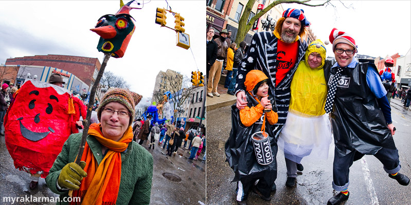 FestiFools 2011 | Hey KoolAid! Given the weather, I would have loved to see my old alpine friend Swiss Miss. | Max and Rico pose with FestiFools creative director Mark Tucker and steering committee member Jeri Rosenberg. 